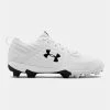 Under Armour Leadoff Molded Cleats - White -Bats shop 3022071 100 DEFAULT