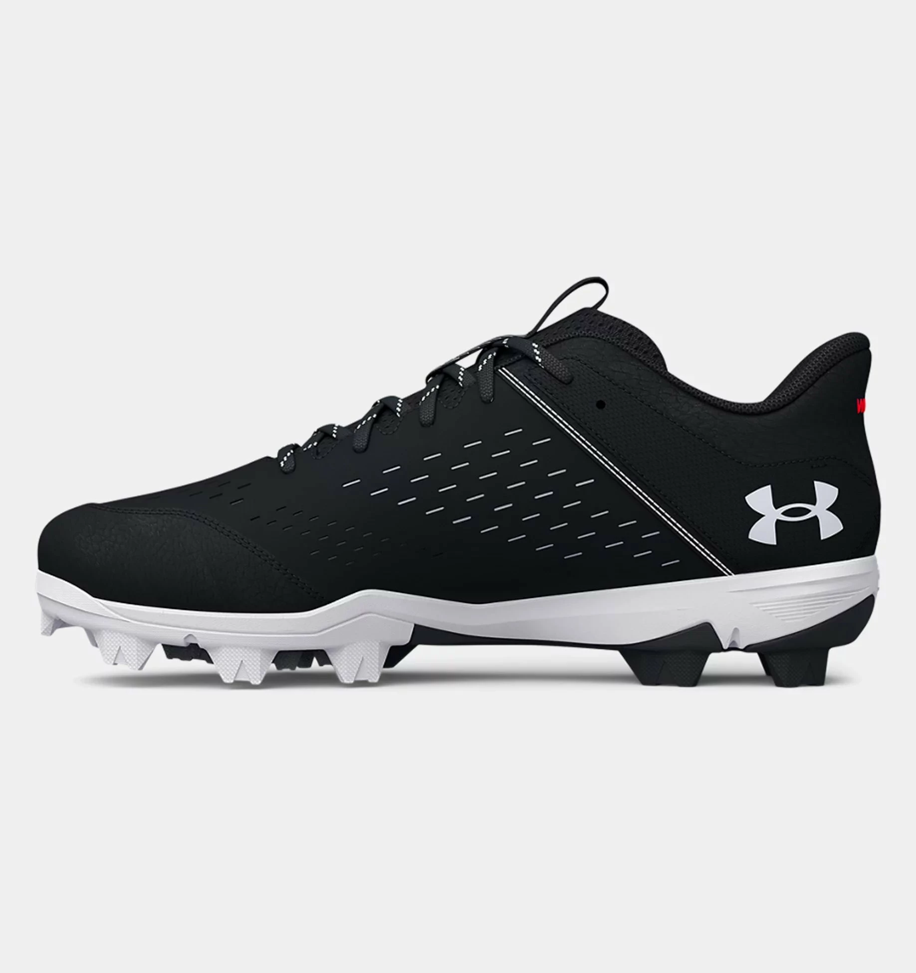 Under Armour Leadoff Low RM Men's Molded Cleat - Black/White 2 Under Armour Leadoff Low RM Men's Molded Cleat - Black/White - Image 2