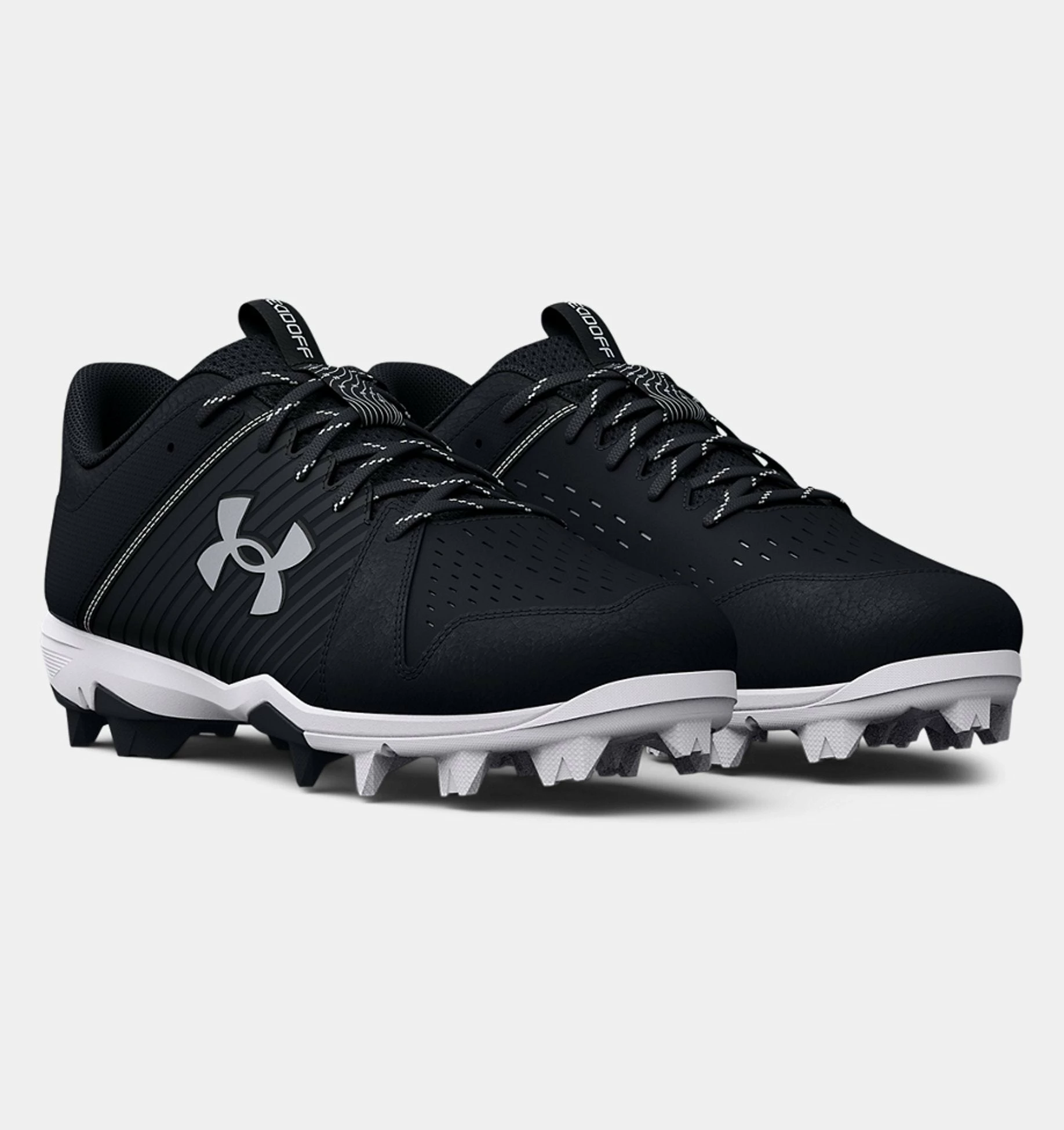 Under Armour Leadoff Low RM Men's Molded Cleat - Black/White 1 Under Armour Leadoff Low RM Men's Molded Cleat - Black/White