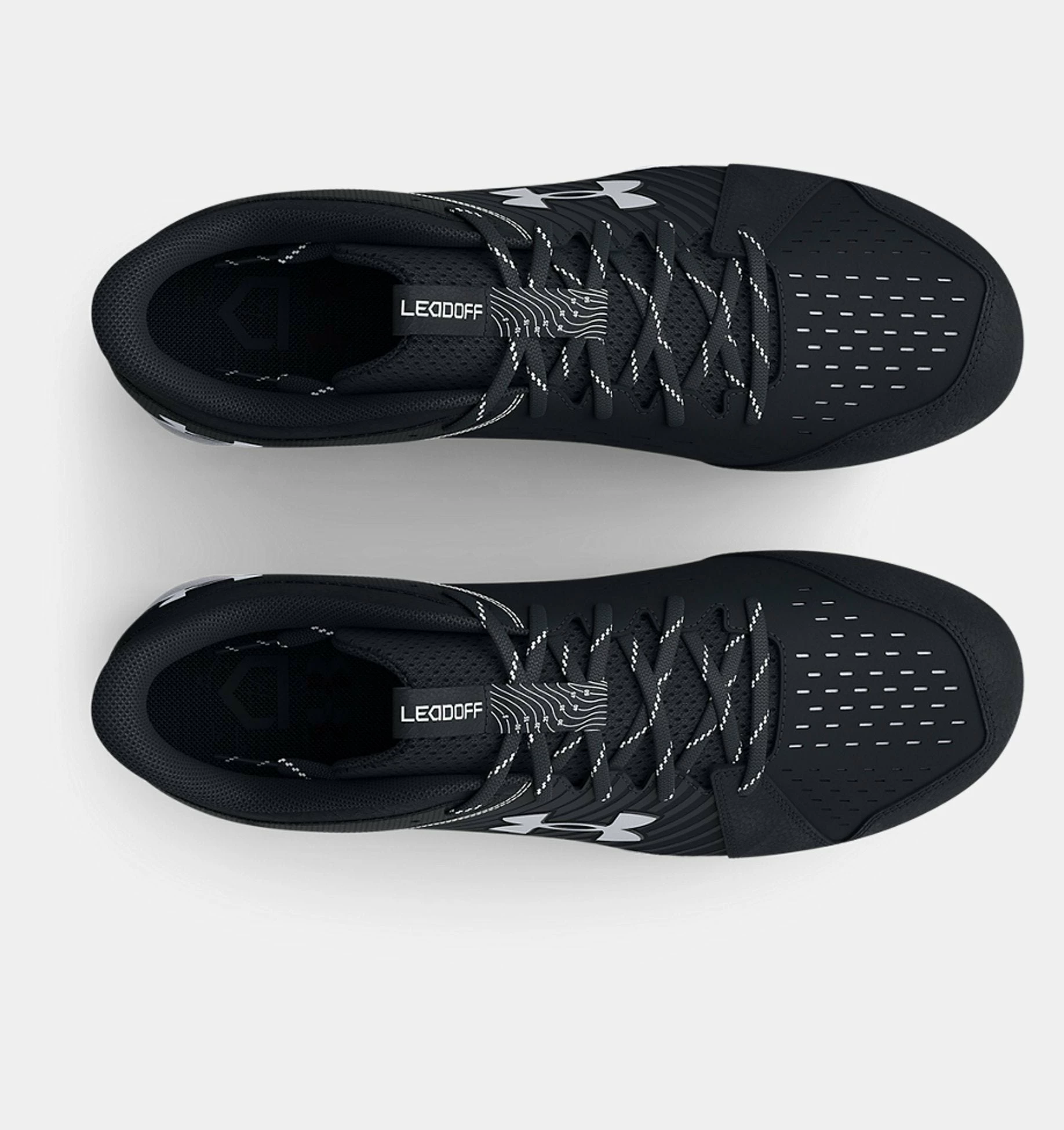 Under Armour Leadoff Low RM Men's Molded Cleat - Black/White 3 Under Armour Leadoff Low RM Men's Molded Cleat - Black/White - Image 3