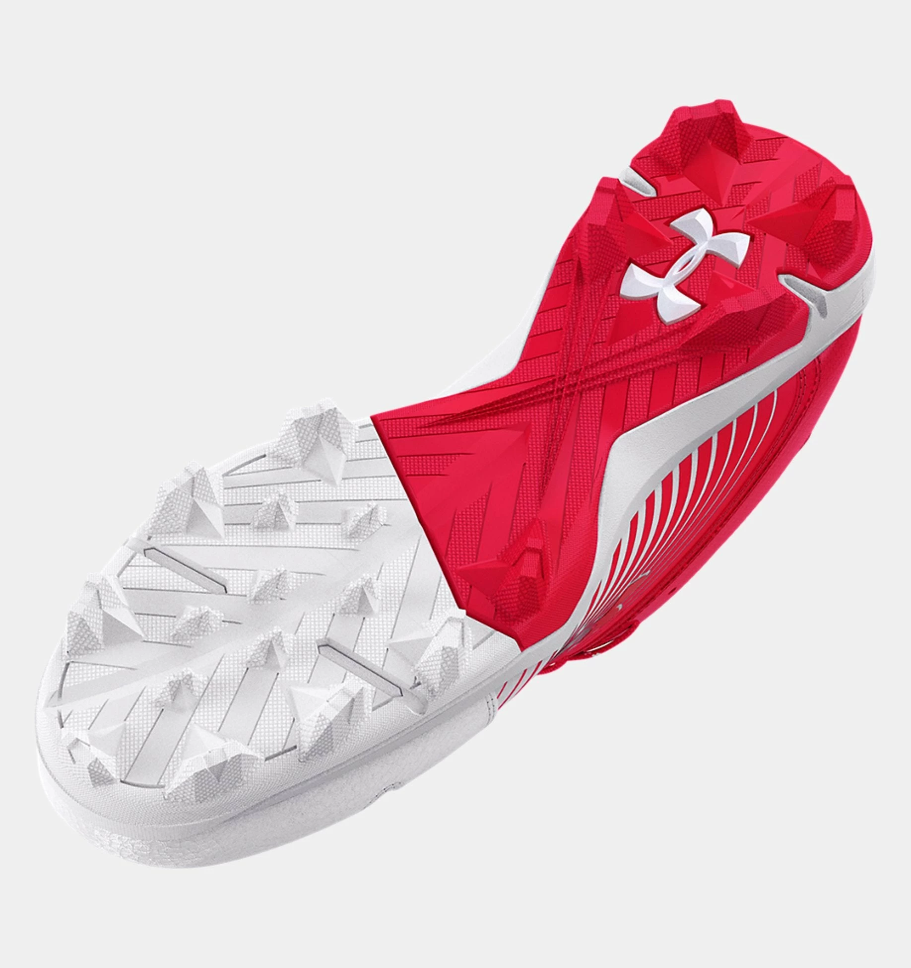 Under Armour Leadoff Low RM Men's Molded Cleat - Red/White 4 Under Armour Leadoff Low RM Men's Molded Cleat - Red/White - Image 4