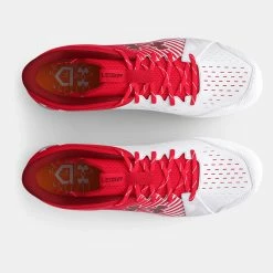 Under Armour Leadoff Low RM Men's Molded Cleat - Red/White 6 Under Armour Leadoff Low RM Men's Molded Cleat - Red/White -Bats shop 3025589 600 TOE