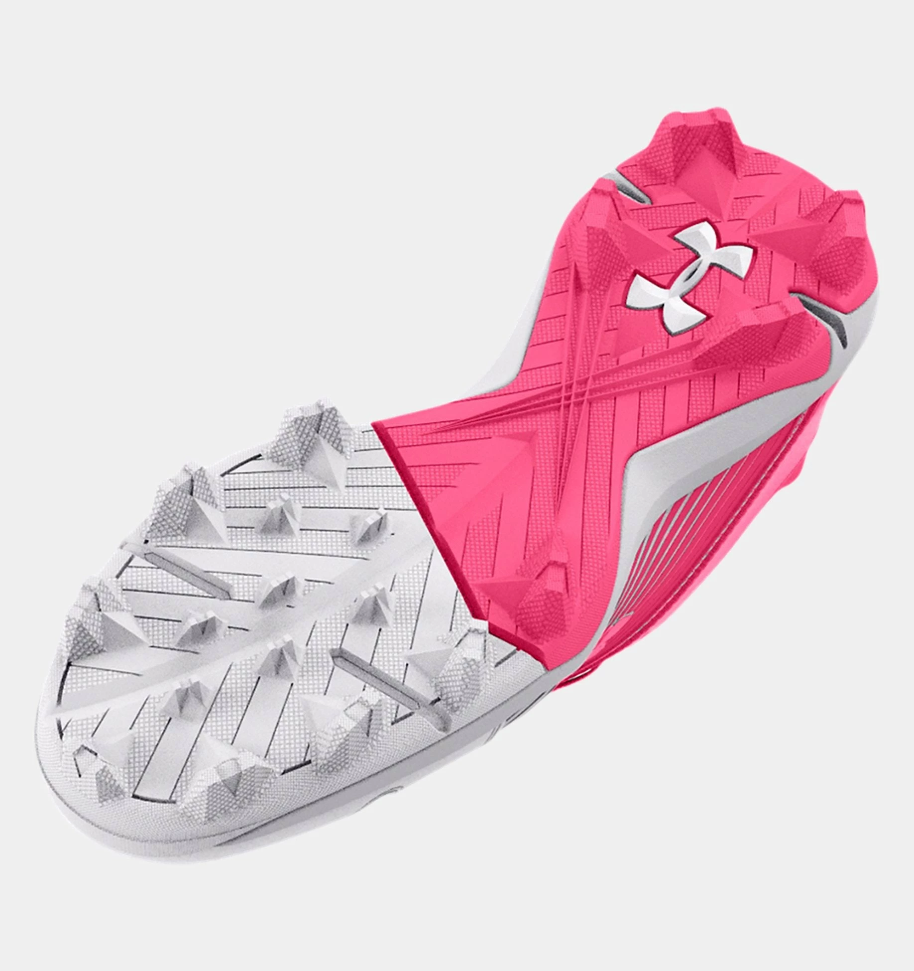 Under Armour Leadoff Low RM Jr. Youth Molded Cleat - Pink/White 4 Under Armour Leadoff Low RM Jr. Youth Molded Cleat - Pink/White - Image 4
