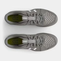 Under Armour Leadoff Low RM Jr. Youth Molded Cleat - Grey -Bats shop 3025600 102 TOE