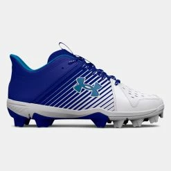 Under Armour Leadoff Low RM Jr. Youth Molded Cleat - Royal/White