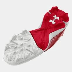 Under Armour Leadoff Low RM Jr. Youth Molded Cleat - Red/White -Bats shop 3025600 601 SOLE
