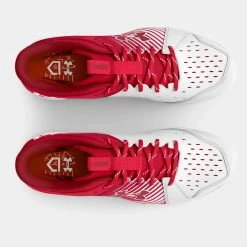 Under Armour Leadoff Low RM Jr. Youth Molded Cleat - Red/White -Bats shop 3025600 601 TOE