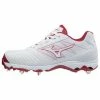 Mizuno 9-Spike Adv. Sweep 4 Women's Metal Cleats - White/Red