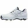 Mizuno 9-Spike Adv. Sweep 4 Women's Metal Cleats - White/Navy