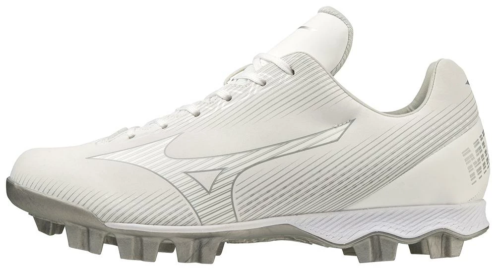 Mizuno Wave Finch Lightrevo Jr. Girl’s Molded Softball Cleat - White 1 Mizuno Wave Finch Lightrevo Jr. Girl’s Molded Softball Cleat - White
