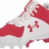 Under Armour Leadoff Low RM Molded Cleats - Red/White -Bats shop 3442 600