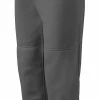 Mizuno Girl’s Belted Softball Pant #350462 - Dark Charcoal -Bats shop 350462 3Y3Yy