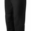 Mizuno Girl’s Belted Softball Pant #350462 - Black -Bats shop 350462 9090y