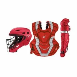Easton Elite X Adult Catchers Set -Bats shop ELITEX REDSILVER