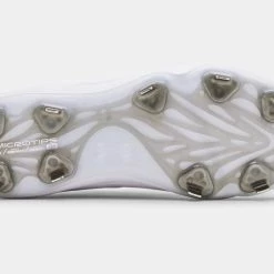 Under Armour Glyde MT Womens Metal Softball Cleat - White -Bats shop GlydeWBottom