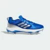 Adidas Pure Hustle Womens Metal Softball Cleat - Royal/Silver -Bats shop Hustle