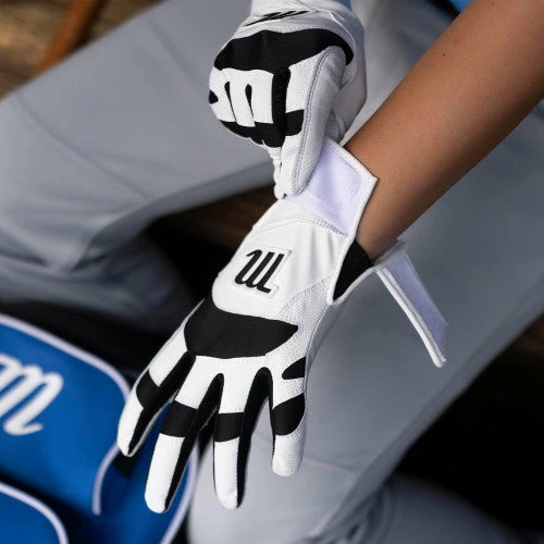 Marucci Signature Youth Batting Glove - White 4 Marucci Signature Youth Batting Glove - White - Image 4