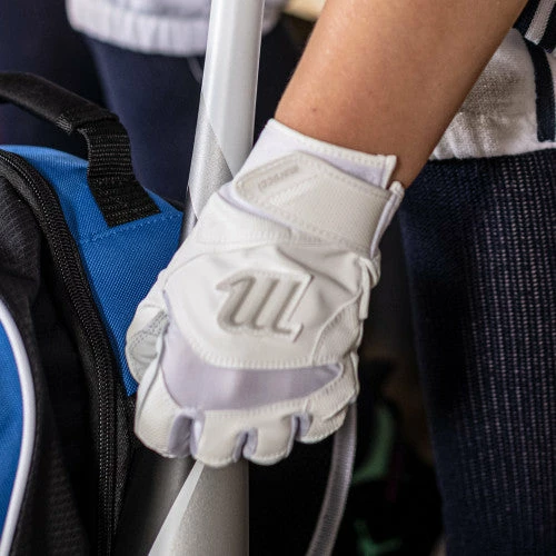 Marucci Signature Youth Batting Glove - White 3 Marucci Signature Youth Batting Glove - White - Image 3