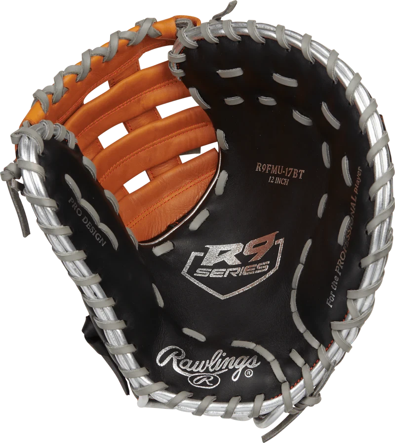 Rawlings R9 Contour 12" Baseball First Base Mitt - R9FMU-17BT 2 Rawlings R9 Contour 12" Baseball First Base Mitt - R9FMU-17BT - Image 2
