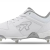 Ringor Flite Spike Womens Metal Cleat - White -Bats shop RingorFliteSpike