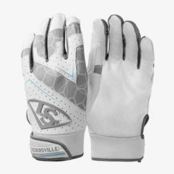 Louisville Slugger Genuine 2.0 Adult Batting Glove - White/Grey