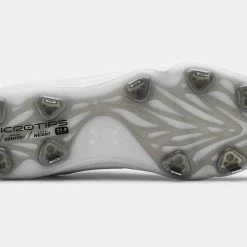 Under Armour Yard MT Metal Baseball Cleat - White -Bats shop YardMTBottom