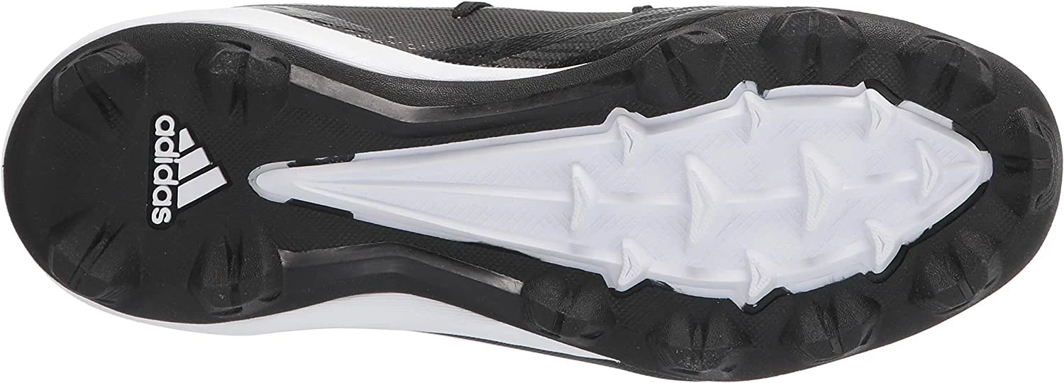 Adidas Afterburner 8MD K Youth Molded Cleat - Black/White 3 Adidas Afterburner 8MD K Youth Molded Cleat - Black/White - Image 3