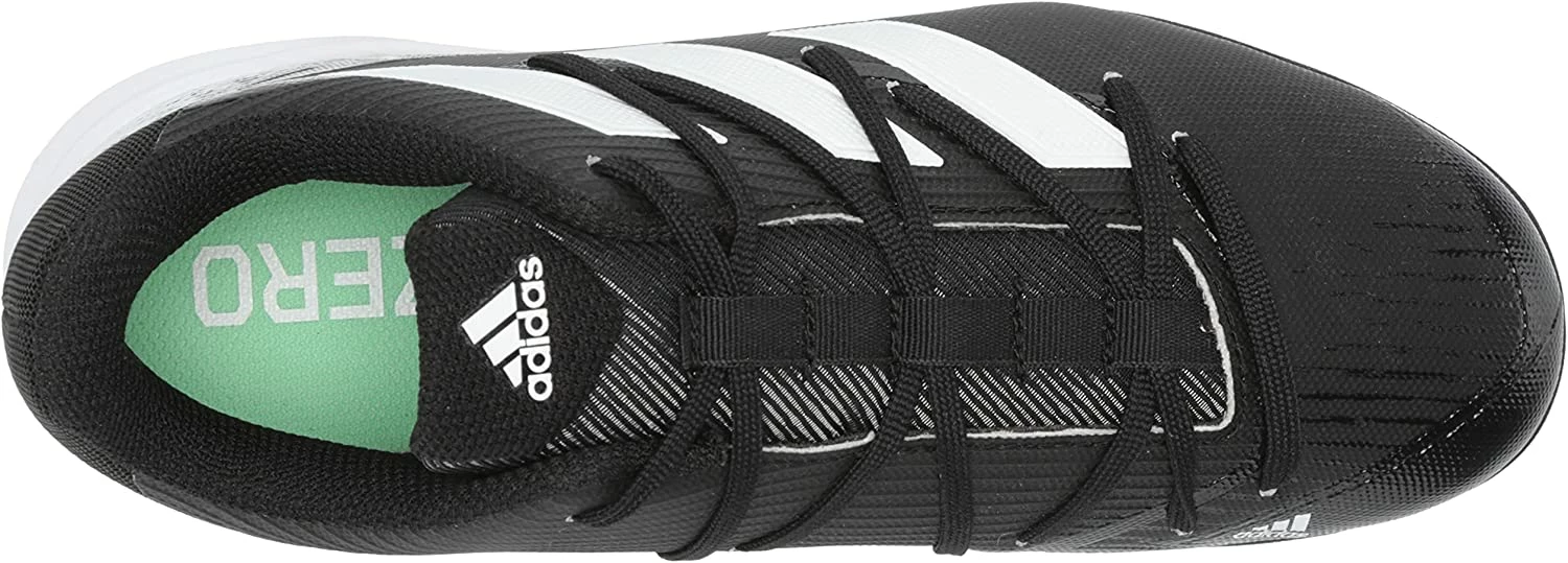 Adidas Afterburner 8MD K Youth Molded Cleat - Black/White 2 Adidas Afterburner 8MD K Youth Molded Cleat - Black/White - Image 2
