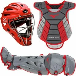 Mizuno Samurai Intermediate Fastpitch Catchers Set -Bats shop f greyred v