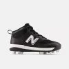 New Balance Youth 3000 V6 Molded Cleat - Black W/ White -Bats shop j3000bk6 nb 02 i