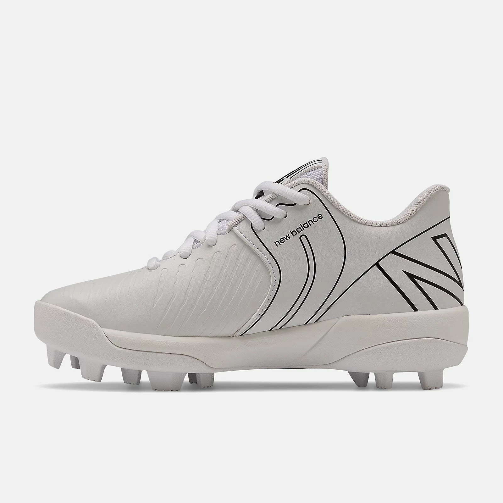New Balance Youth Molded Cleat J4040TW6 - White 2 New Balance Youth Molded Cleat J4040TW6 - White - Image 2