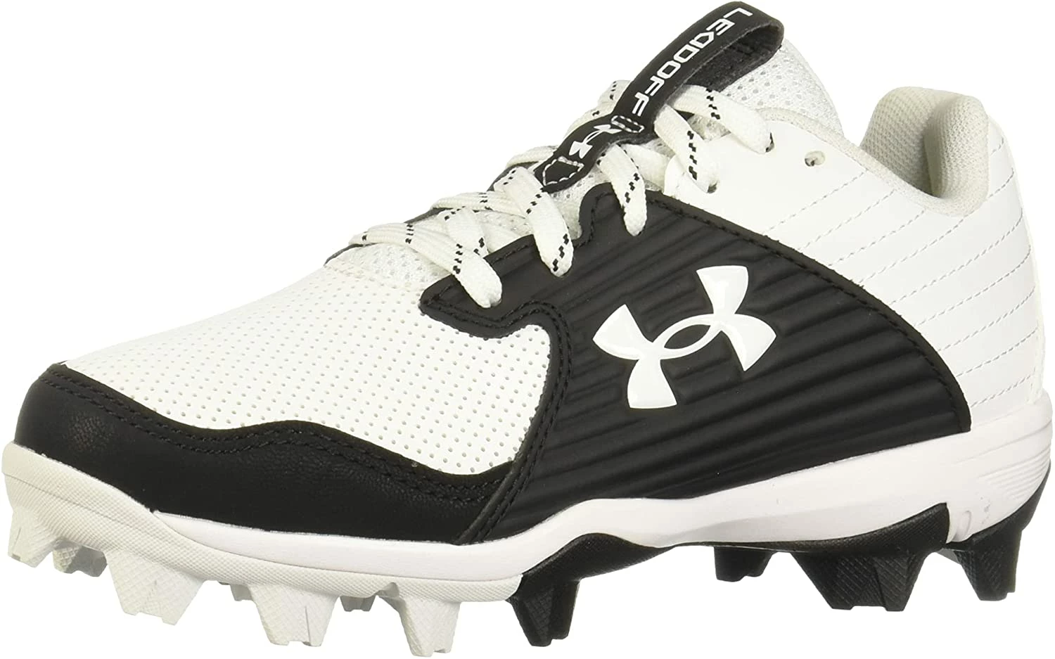 Under Armour Leadoff Low RM Jr. Youth Molded Cleat - White/Black 1 Under Armour Leadoff Low RM Jr. Youth Molded Cleat - White/Black