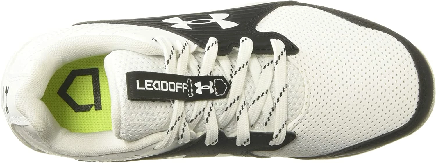 Under Armour Leadoff Low RM Jr. Youth Molded Cleat - White/Black 2 Under Armour Leadoff Low RM Jr. Youth Molded Cleat - White/Black - Image 2
