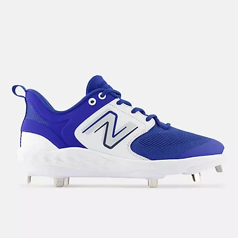 New Balance Fresh Foam X 3000 V6 Metal Cleat - Royal/White 3 New Balance Fresh Foam X 3000 V6 Metal Cleat - Royal/White - Image 3