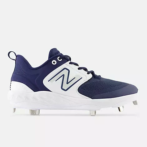 New Balance Fresh Foam X 3000 V6 Metal Cleat - Navy/White 3 New Balance Fresh Foam X 3000 V6 Metal Cleat - Navy/White - Image 3