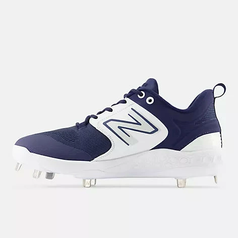 New Balance Fresh Foam X 3000 V6 Metal Cleat - Navy/White 2 New Balance Fresh Foam X 3000 V6 Metal Cleat - Navy/White - Image 2