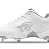 Ringor Flite Spike Womens Metal Cleat W/ Pitcher's Toe- White -Bats shop pitchtoe