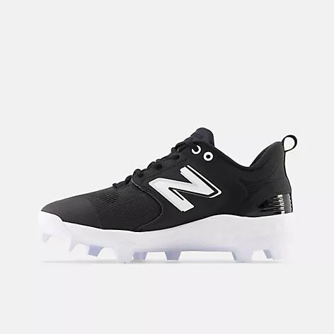 New Balance Fresh Foam 3000 V6 Molded Cleat - Black W/ White 3 New Balance Fresh Foam 3000 V6 Molded Cleat - Black W/ White - Image 3