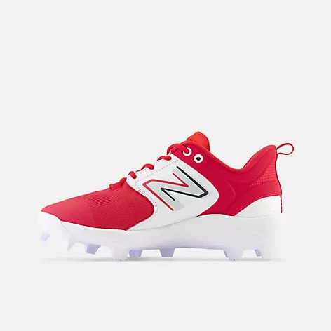 New Balance Fresh Foam 3000 V6 Molded Cleat - Red W/ White 2 New Balance Fresh Foam 3000 V6 Molded Cleat - Red W/ White - Image 2
