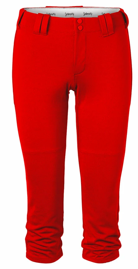 Intensity By Soffe Intensity Women's Low Rise Belted Softball Pant N5306W - Red 1 Intensity By Soffe Intensity Women's Low Rise Belted Softball Pant N5306W - Red